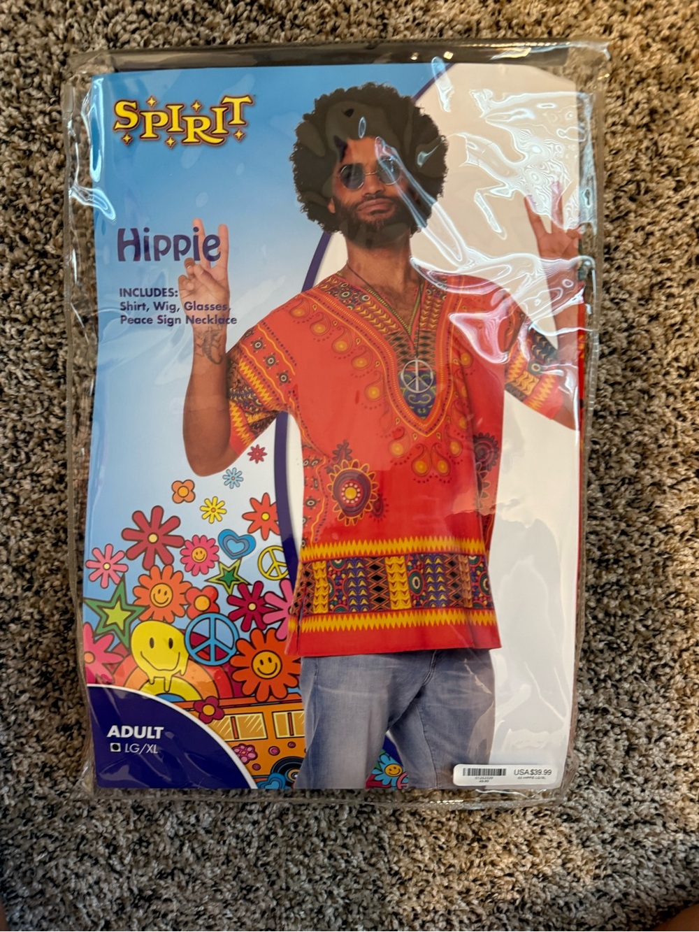 Brand NEW men’s large/xl hippie costume